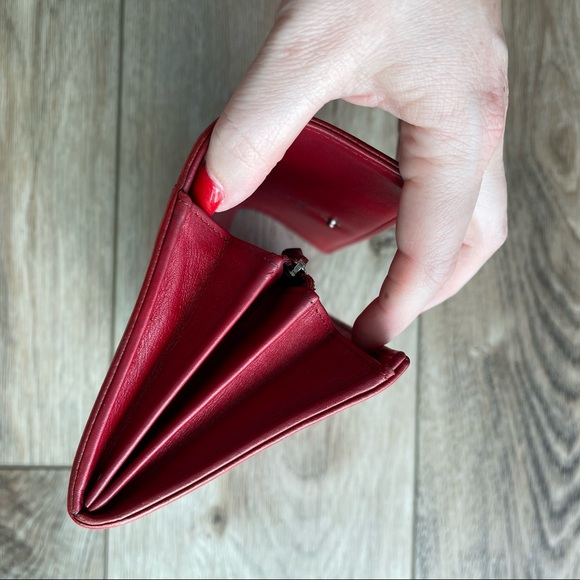 Chanel Red Caviar Leather Timeless CC Large Gusset Long Flap Wallet - Picture 11 of 17